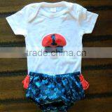 Newborn Baby Bodysuit Baby Girl Gift Set 3 -24 Months Organic Ruffled Bloomers With Bodysuit Baby Girls Outfit Cute Cake Shirt thumbnail-1