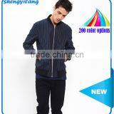 New Arrival Men Fashion Vertical Stripe Cotton Jacket Wholesale Baseball Jacket Guangzhou Clothing Manufacturer thumbnail-1