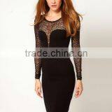 Lace Slash Front Body-Conscious Dress thumbnail-1