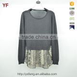 2015 New Fashion Design Of Hand Made Print Sweater For Women