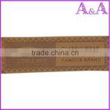 High End Ink Filled Deboss Embossed Garment PU Leather Labels for Jeans thumbnail-3