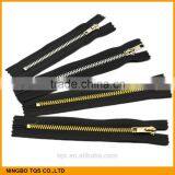 Factory Sale Aluminium Zipper Silver Gold No.3 Or No.4 C/E Metal Zippers or Zips thumbnail-1