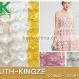 2016 Fashion Lace Fabric Multicolor 3D Flower Chiffon 130cm Double Layer Embroidered DIY Wedding Dress Clothing Accessories s 20 thumbnail-4