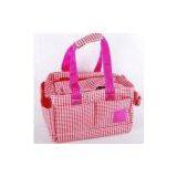Red Lovely Checked Canvas Girls Pet Carriers Odm-z17 thumbnail-1
