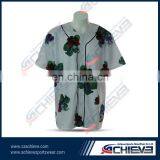 Full Button Short Sleeve Team Sublimated Baseball Jerseys/shirts Customised 100% Polyester Baseball Vest,baseball Jersey thumbnail-1