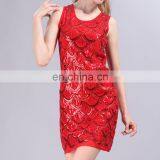 Women One Pieces Party Dresses Skater Lace Dress Sequined Embroider Clubwear Cocktail Ball Gown Party Stretchable Wrap Dress thumbnail-3