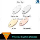 Custom Engraved Laser Tag Jewelry Tag Oval Shaped Design Alloy Metal Dog Tags