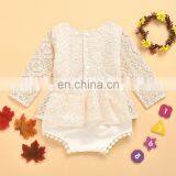 Little Girl Fall Clothing Outfits Lace Romper thumbnail-2
