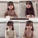 6115 Cross-border Direct Supply Kids Wear Girls Long Sleeve High Collar t Shirt thumbnail-2