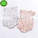 Ins 2019 SUMMER Pineapple Fly Sleeved Girls Romper Newborn Baby Girl Romper Jumpsuit 2colors thumbnail-1