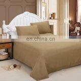 Solid Sheet Sets 100% Polyester Mattress Covers Light Coffee Flat Sheet Sets thumbnail-4