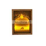 Valentine Gift 3D Paper Cut Light Boxes Frame Night Lights Paper Sculptures Night Lamp thumbnail-3