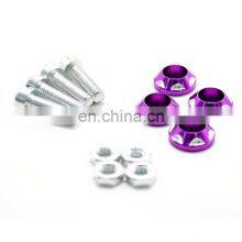 Custom6mm Aluminum Alloy Decorative License Plate Bolt Screw Gasket thumbnail-3