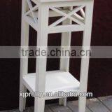 Classical French Style White Carved Wooden Flower Stand thumbnail-1