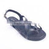 Newly Fancy Woman Promotion Summer Flat Strap Ankle Sandals With Golden Buckle thumbnail-2