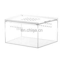 Transparent Reptile Breeding Box Terrarium Cage Tank for Tarantula Scorpion Sling Acrylic Reptile Breeding Box