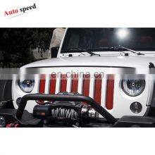 Red Aluminum Mesh Grill Inserts For Jeep Wrangler JK thumbnail-3