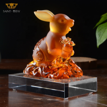 Crystal New Years Souvenir Hallway Decor High Quality Craft Rabbit Manufacturer thumbnail-2