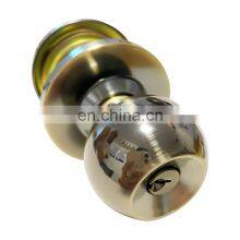 Entrance Privacy Brass Cylinder Home Security Tubular Round Knob Lock thumbnail-3