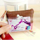 Gunny Cloth Lovely Fashion Women Coin Purse/wholesale Key Cover