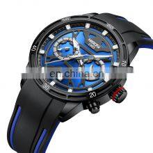 NIBOSI 2537 Montre Luxe Homme Three-Eye Six-Pin Chronometer Quartz Watch With Calendar thumbnail-2