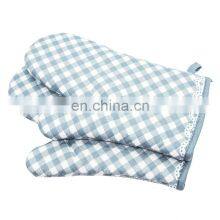 Factory Wholesale Microwave Barbeque Kitchen Insulation BBQ Heat Resistant Cotton Grill Oven Mitts Gloves thumbnail-2