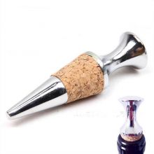 Wine Stopper with Wooden Inlay
