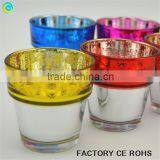 Online Mercury Votive Glass Tealight Candle Holders / Glass Containers for Candles
