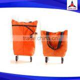 600D+PVC Oxford Fabric Foldable Shopping Trolley Bag With Wheels thumbnail-1