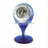 Creative Personalized Water Power Alarm Clock LED Fashion Mini Digital Clock Mute Bedside Calendar Temperature Humidity