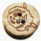 Laser Engraved Decorative Wood Buttons for Garment/clothing