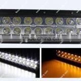 13.5 Inch 72W Amber White 2-Color LED Off-Road Light Bar 4WD 4x4 LED Light Bar With Wiring