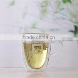 Handmade Decal Double Wall Glass Cup For Coffee/white Sprite/wine thumbnail-1