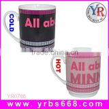 Drinking ceramic orca coating mug /high quality magic coffee mug