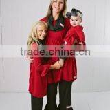 Fashion 2015 Ruffle Tunic Top With Pant Sets Matching Mother and Daugher Dress Family Clothing Set for Women thumbnail-6