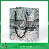 Sinicline High Quality Design Printed Paper Lady Shopping Bag With String