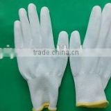 2015 hot sell! PU coated palm nylon gloves