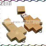 Customized Logo Print Carved Promotional Cute Usb Flash Drive Wood thumbnail-3