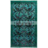 Handmaden Turquoise Over-dyed Rug (7 x 4 Feet)
