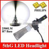 LED HEAD LIGHT 2500LM H7 HIGH EFFICIENT COPPER BRAID COLLING BELT