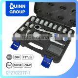 17-PC 19 mm Hex Professional CR-V Pass-Through Socket Kit