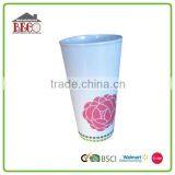 popular red rose design plastic cup