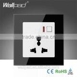 Hot Sales Wallpad White Glass LED 110~250V Wireless 3 Gang Wifi Electrical Power Remote Control Speed Rotary Fan Wall Switch Quality Choice thumbnail-5