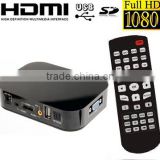 Full hd media player 1080P, Supports HDMI Output Up to 1,080 Pixels andVGA output