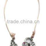 Key and Heartlock Metal Bookmarks With Ribbon, Made of Alloy and Crystal