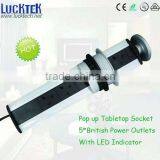 British Tabletop Vertical Retractable Power Socket With Cheap Price thumbnail-1