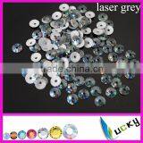 2015 NEWEST !! KOREAN QUALITY Hot Fix Spangle Sequin Middle Hole CONE SHAPE LIGHT GREEN 3mm 4mm 5mm 6mm thumbnail-3