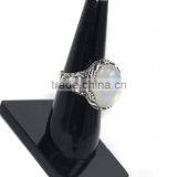 Moonstone Oval Cabochon 925 Sterling Silver Rings thumbnail-3