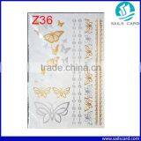 Fashionable Design Gold Metallic Tattoo Sticker for Body Art thumbnail-1