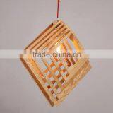 Nordic Creative Brief Wooden Pendant Lamps Square Shape Living Room Bedroom Lighting Fixtures Holiday Living Christmas Lights thumbnail-3